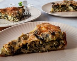 Στριφτή σπανακόπιτα με φύλλο κρούστας