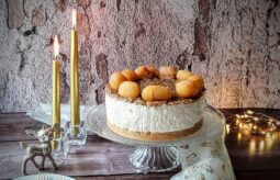 Cheesecake με μαρμελάδα κάστανο