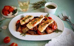 Πέρκα στο φούρνο με λαχανικά