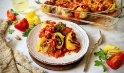 Κοχύλια γεμιστά με κιμά και μανιτάρια