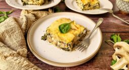 Λαζάνια με σπανάκι και μανιτάρια