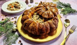 Κολοκύθα γεμιστή με κρέατα και ρύζι