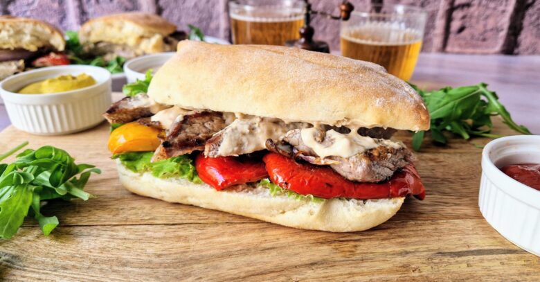 Ζουμερό steak sandwich