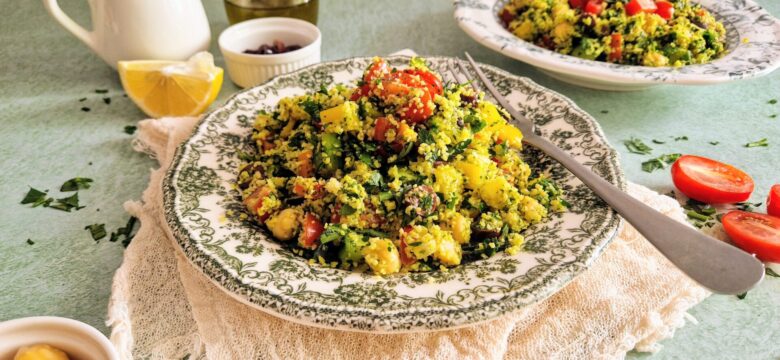 Σαλάτα κους κους με ρεβίθια & λαχανικά