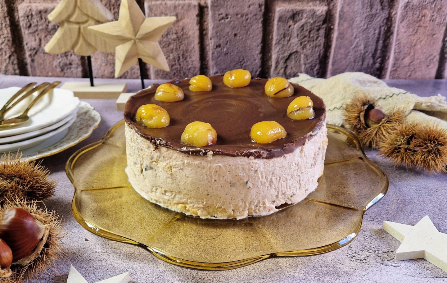 Τούρτα κάστανο με σοκολάτα
