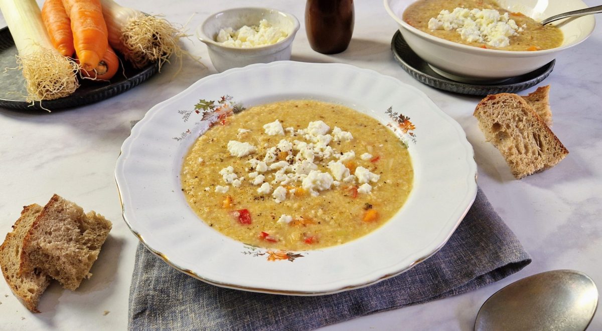 Τραχανάς σούπα με λαχανικά και φέτα 25 Τραχανάς σούπα με λαχανικά και φέτα